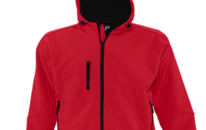 Veste SOFTSHELL imperméable avec capuche - ROUGE